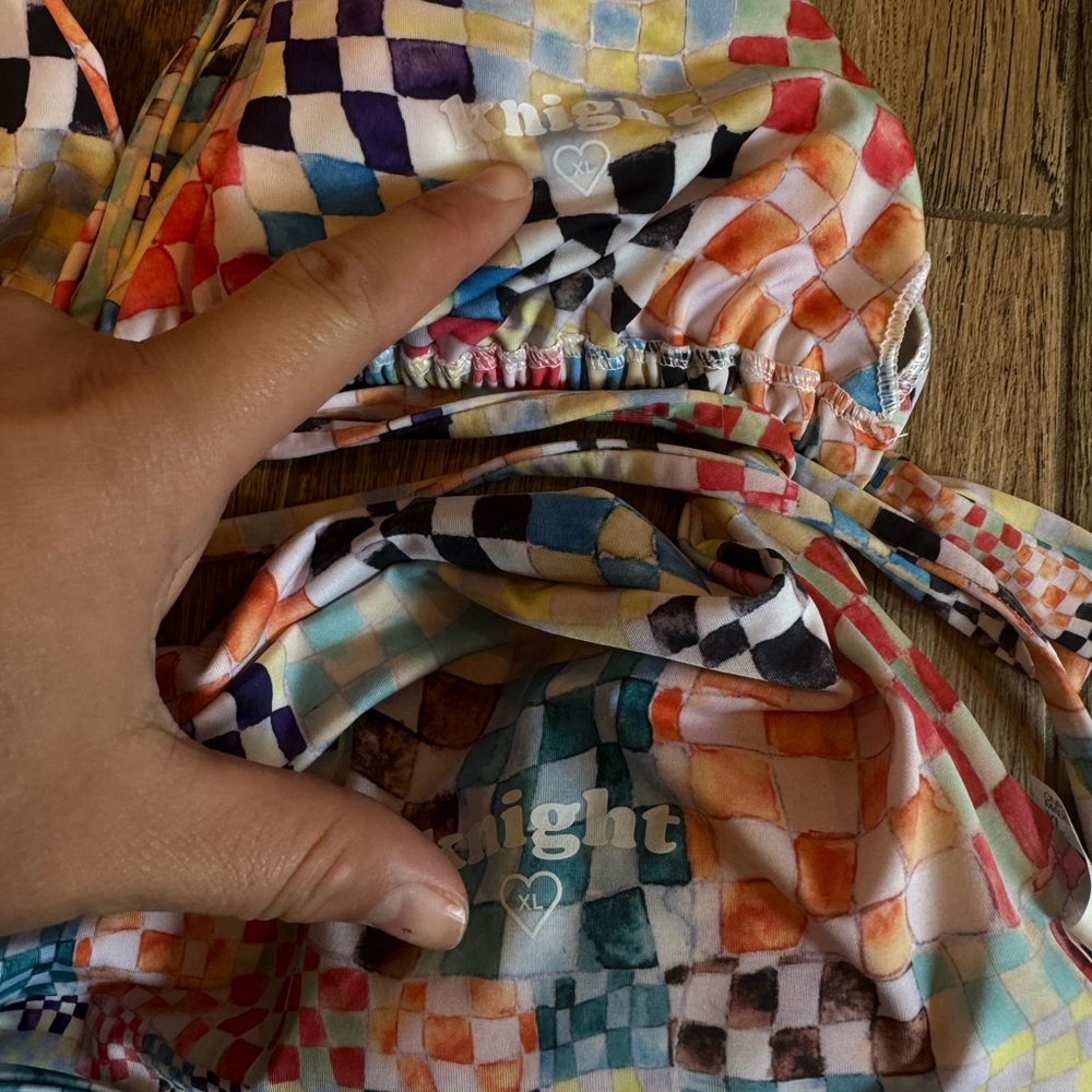 Colorful Checkered Bikini Set - Picture 3 of 3